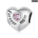 925 Sterling Silver Love Family Charm Heart-shaped Beads