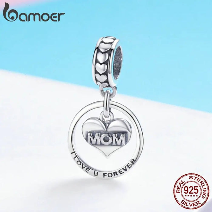 925 Sterling Silver i Love u Forever Mom Mother Engrave