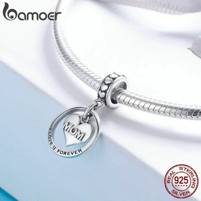 925 Sterling Silver i Love u Forever Mom Mother Engrave