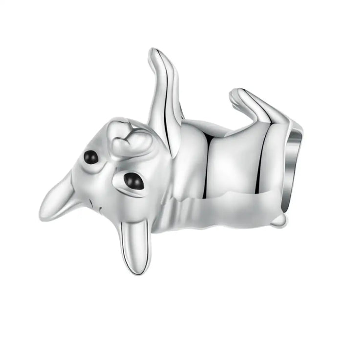 925 Sterling Silver Lovely Pet Series Poodle Hanging Bead