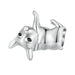 925 Sterling Silver Lovely Pet Series Poodle Hanging Bead