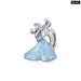 925 Sterling Silver Magic Dancing Charm Dress Clock Zirconia