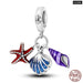 925 Sterling Silver Ocean Series Mermaids Shell Charms