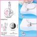 925 Sterling Silver Pink Cute Cat Paw Charms Beads Fit