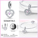 925 Sterling Silver Pink Series Heart Charms Beads Fit