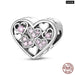 925 Sterling Silver Pink Series Heart Charms Beads Fit