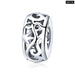 925 Sterling Silver Pink Zircon Love Bead Vine Hollow-out