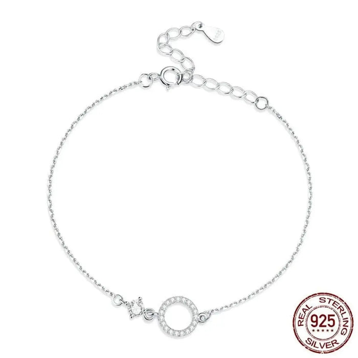 925 Sterling Silver Ring Bracelet For Women