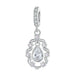 925 Sterling Silver Rococo Hanging Bead Waterdrop Zircon