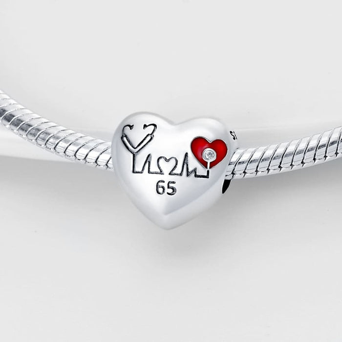 925 Sterling Silver Romantic Heart Series Charms Beads Fit Pandora Bracelet DIY Mothers Day Jewelrys