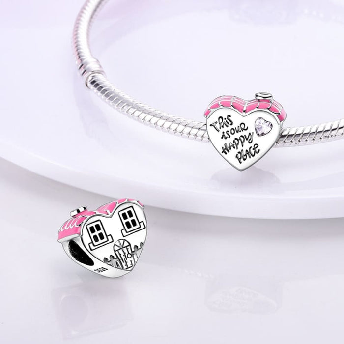 925 Sterling Silver Romantic Heart Series Charms Beads Fit Pandora Bracelet DIY Mothers Day Jewelrys