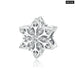 925 Sterling Silver Round Beads Snowflake Charms Pendant Fit