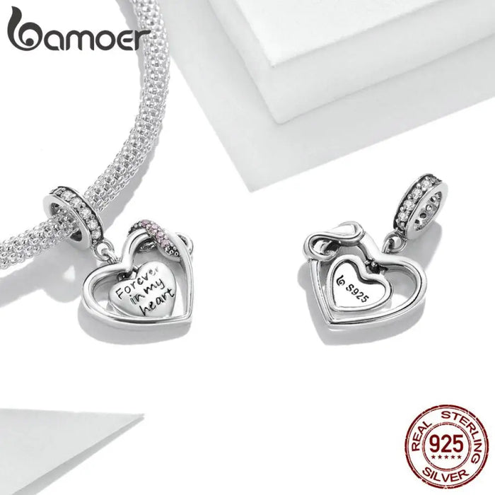 925 Sterling Silver Shining Infinite Love Charm Forever