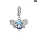 925 Sterling Silver Shiny Dragonfly Charm For Diy Bracelet