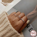 925 Sterling Silver Sparkling Bow Knot Stackable Ring Micro