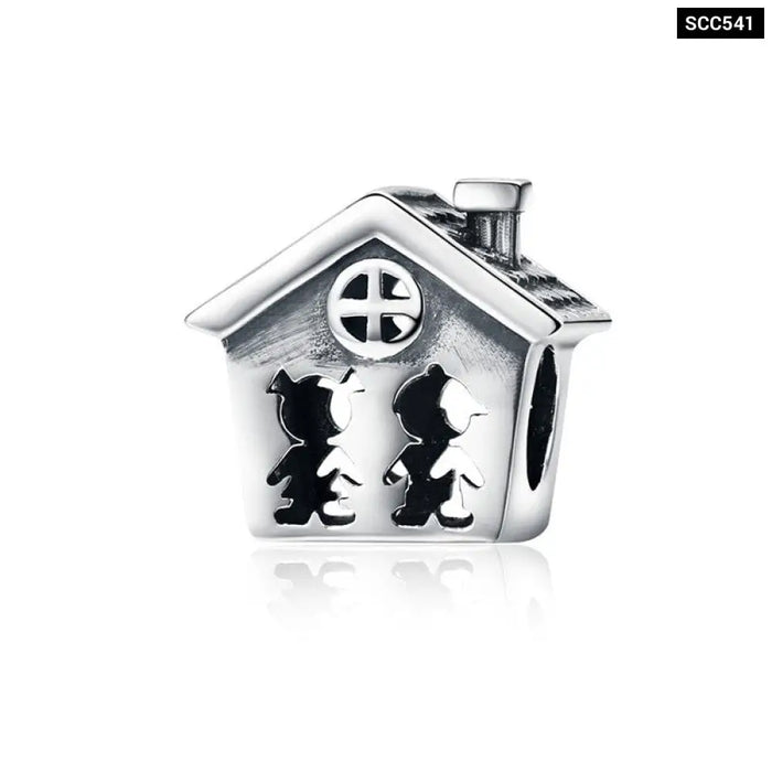 925 Sterling Silver Sweet Home Loft Villa Charms Fit