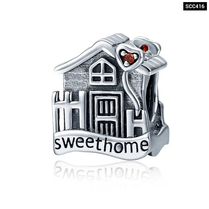 925 Sterling Silver Sweet Home Loft Villa Charms Fit