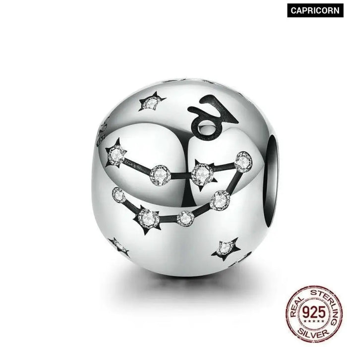 925 Sterling Silver Twelve Constellations Star Sign Zodiac