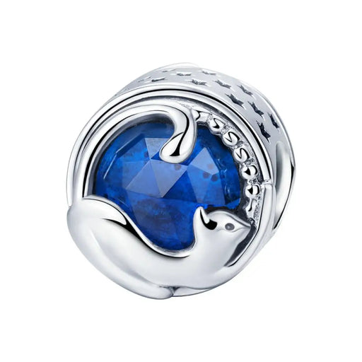 925 Sterling Silver Universe Series Star & Moon Beads Blue
