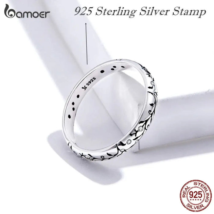 925 Sterling Silver Vine Pattern Finger Rings For Women