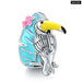 925 Sterling Silver Vivid Bright Parrot Pendant Fit