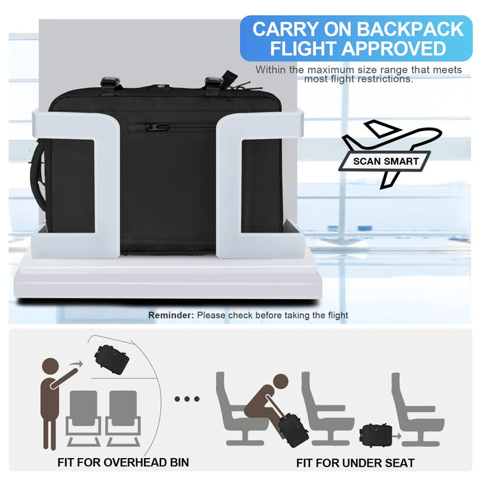 Mens 17 Inch Expandable Laptop Backpack with Usb Charging