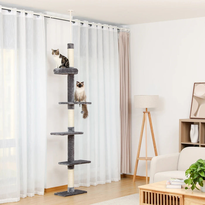 Adjustable Floor To Ceiling Cat Tree Scratching Post