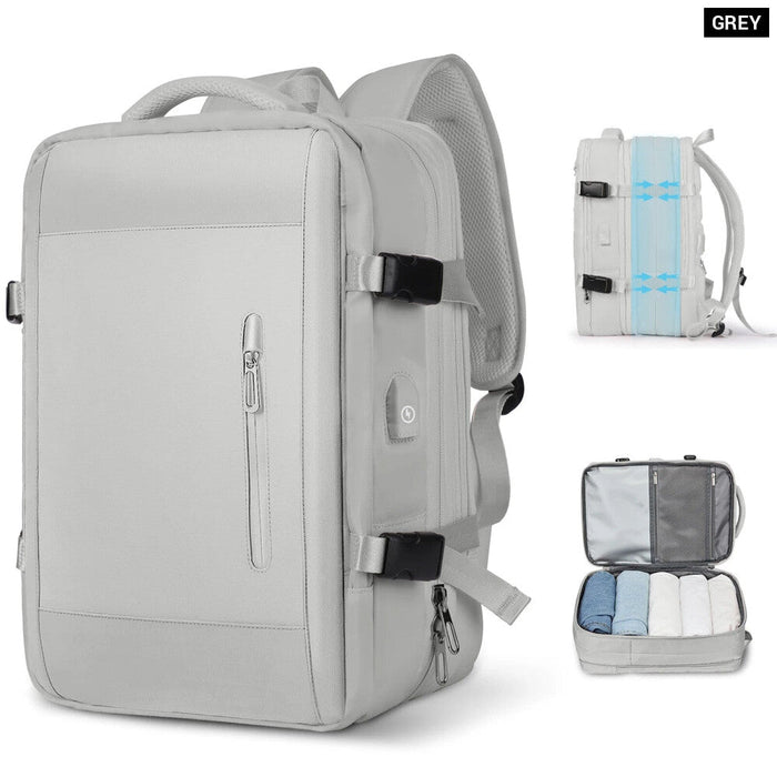 Mens 17 Inch Expandable Laptop Backpack with Usb Charging
