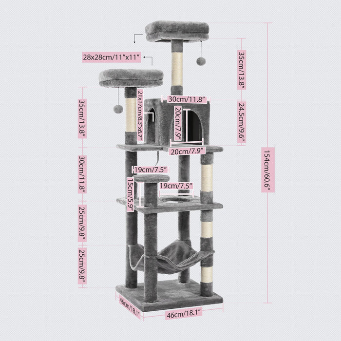 Multi Level Cat Tree Tower Scratching Post