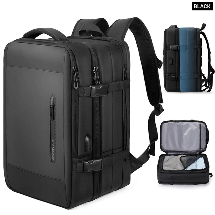 Mens 17 Inch Expandable Laptop Backpack with Usb Charging
