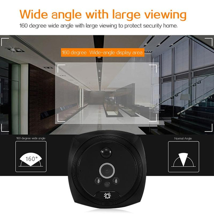 4.5 Inch Screen 1080P Hd Night Vision Motion Detection Smart Cat Eye Video Doorbell