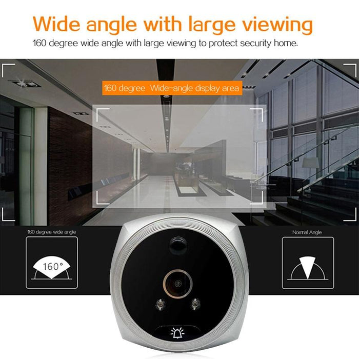 4.5 Inch Screen 1080P Hd Night Vision Motion Detection Smart Cat Eye Video Doorbell