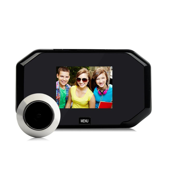 3 Inch Screen 1.0Mp Security Camera Taking Picture Door Peephole Support Tf Card Black