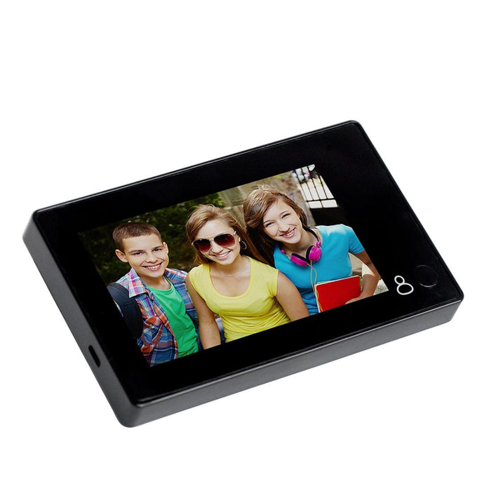 4.3 Inch Screen 1.0Mp Security Camera Door Peephole With One-Key To Watch Function Black