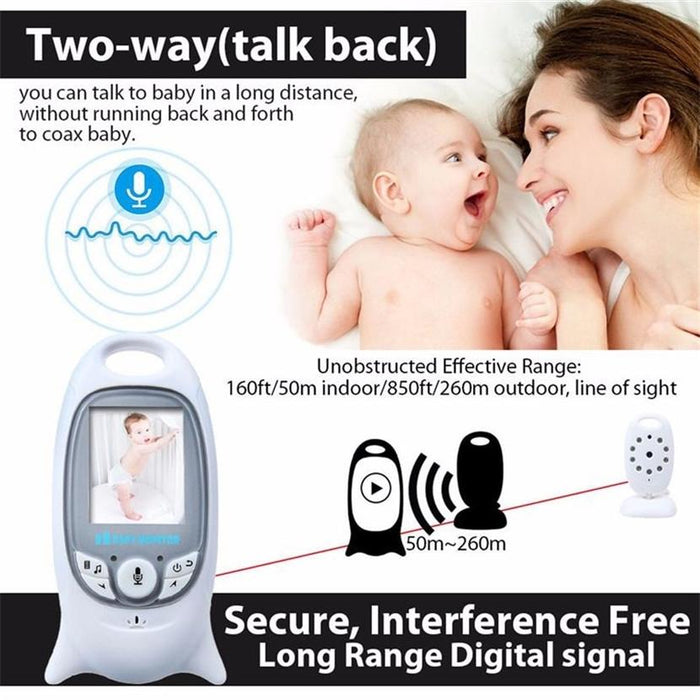 2.0 Inch Lcd Screen Hassle-Free Portable Baby Monitor Support Two Way Talk Back Night Vision