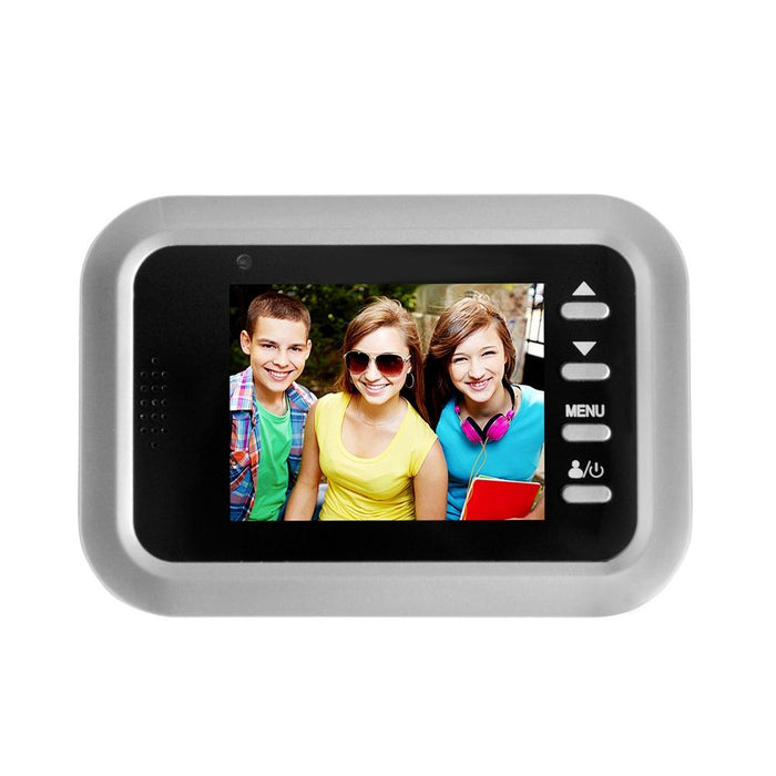 2.4 Inch Screen 2.0Mp Security Camera No Disturb Peephole Viewer Support Tf Card Silver