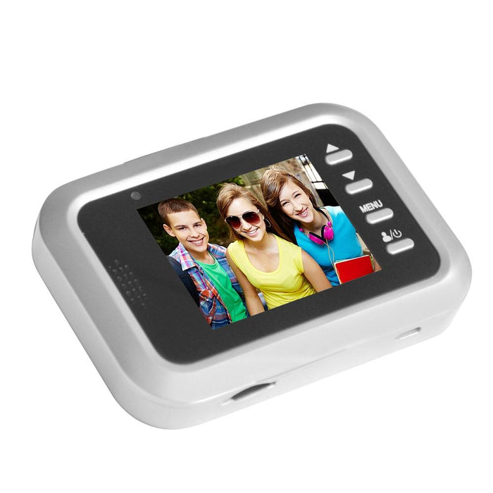 2.4 Inch Screen 2.0Mp Security Camera No Disturb Peephole Viewer Support Tf Card Silver