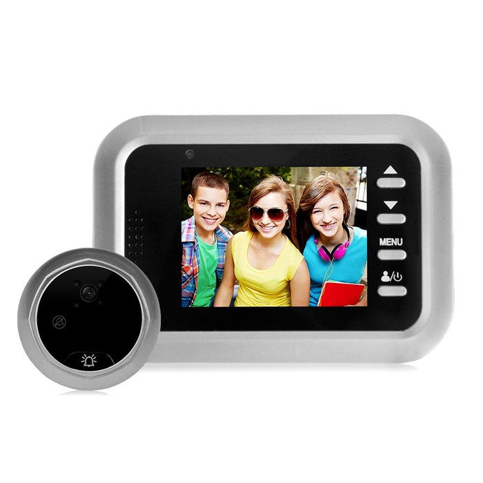 2.4 Inch Screen 2.0Mp Security Camera No Disturb Peephole Viewer Support Tf Card Silver