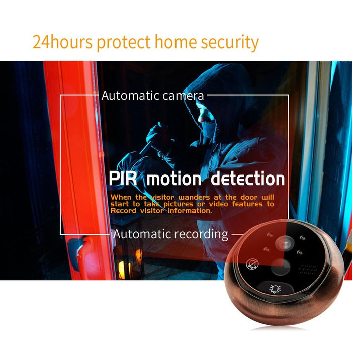 4.5 Inch Screen 3.0Mp Security Camera No Disturb Peephole Viewer Support Tf Card / Night Vision / Video Recording / Motion Detection