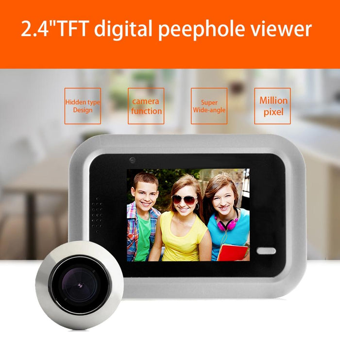 2.4 Inch Screen 2.0Mp Security Camera No Disturb Peephole Viewer Support Tf Card