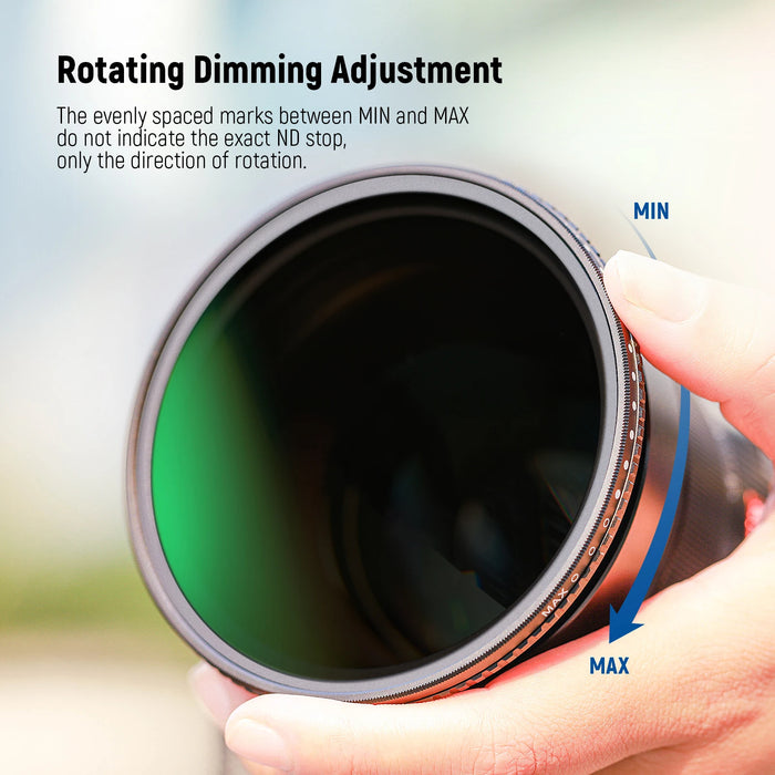 Variable Nd Filter Nd3 Nd1000 1.5 10 Stops Double Sided 30 Layer Nano Coatings