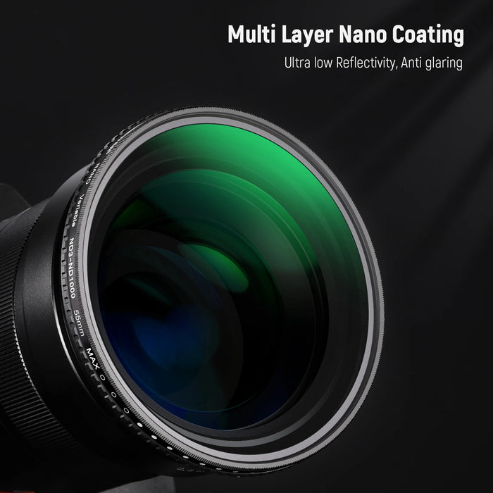 Variable Nd Filter Nd3 Nd1000 1.5 10 Stops Double Sided 30 Layer Nano Coatings