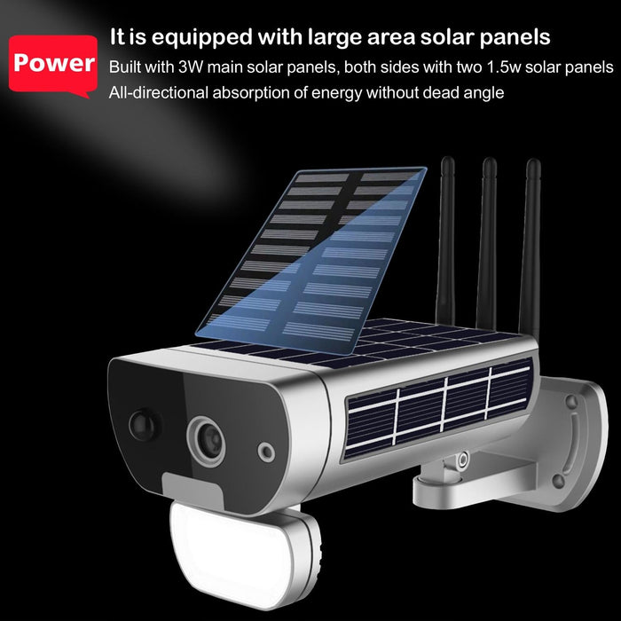 T8 1080P Full Hd Solar Battery Ultra Low Power Sound Light Alarm Network Camera Support Motion Detection Night Vision Two Way Audio Tf Card