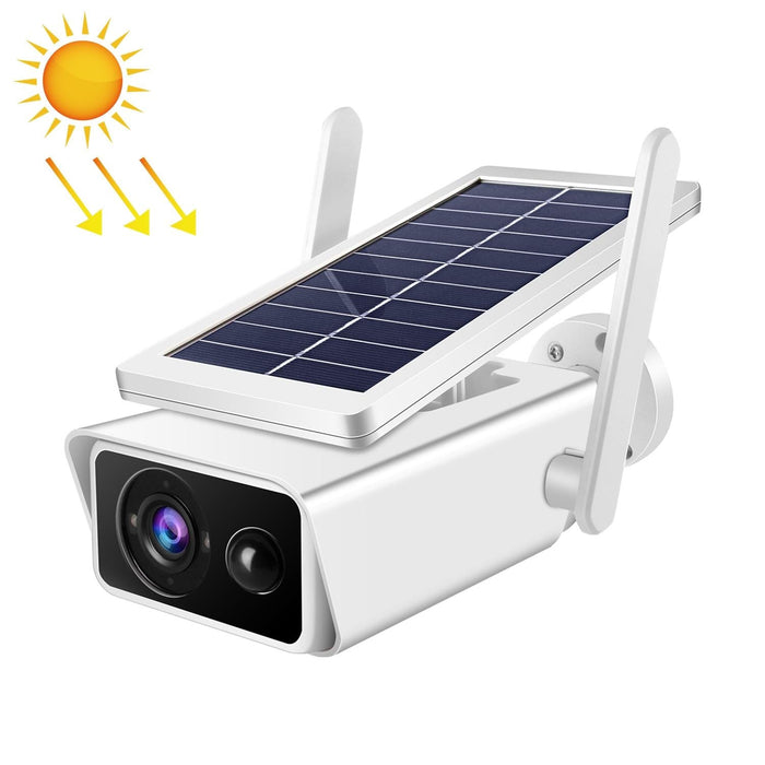 1080P Hd Solar Powered 2.4Ghz Wifi Security Camera Without Battery Support Motion Detection Night Vision Two Way Audio Tf Card