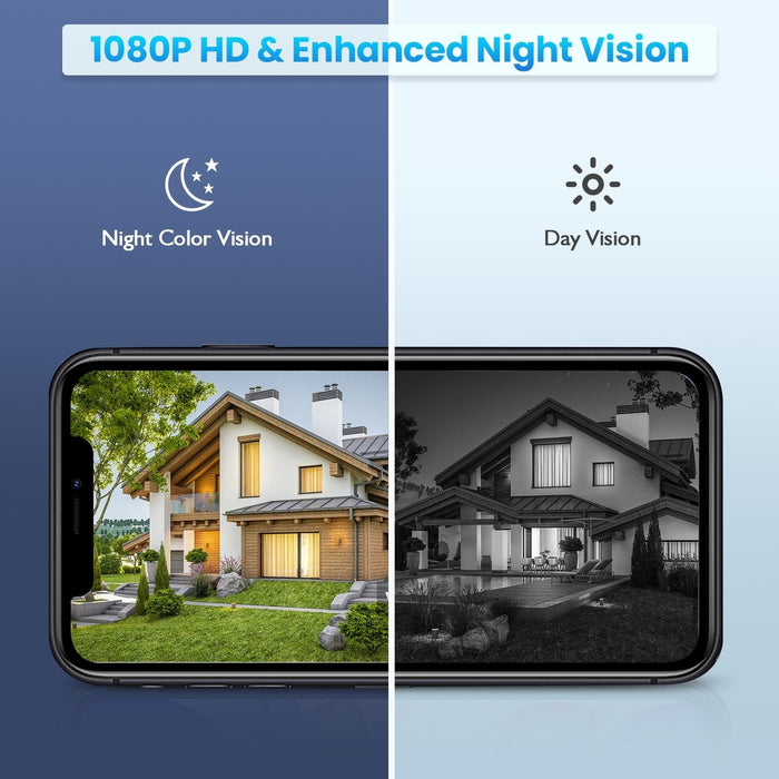 1080P Full Hd Solar Powered Wifi Camera Support Pir Alarm Night Vision Two Way Audio Tf Card