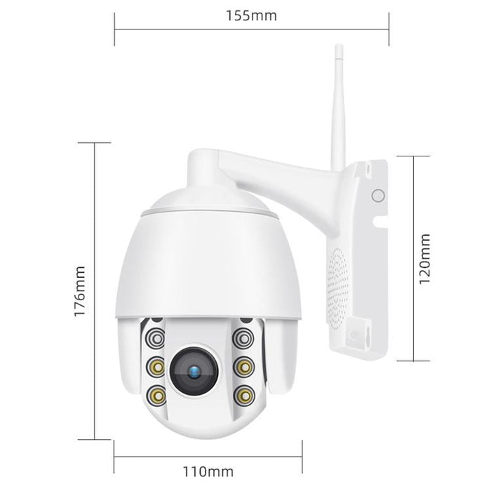 1080P Hd 360 Degrees Panoramic Wifi Day And Night Full-Colour Ip66 Waterproof Smart Camera Support Motion Detection / Two-Way Voice / Tf Card