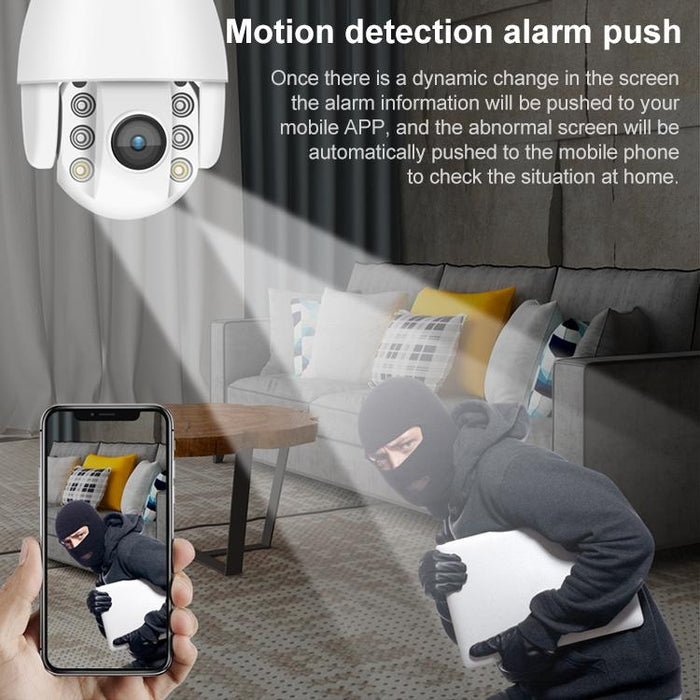 1080P Hd 360 Degrees Panoramic Wifi Day And Night Full-Colour Ip66 Waterproof Smart Camera Support Motion Detection / Two-Way Voice / Tf Card