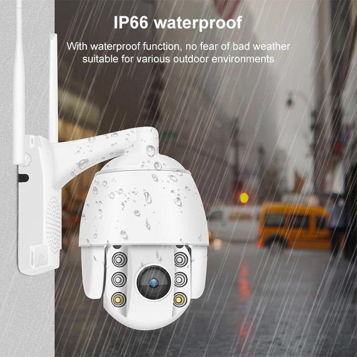 1080P Hd 360 Degrees Panoramic Wifi Day And Night Full-Colour Ip66 Waterproof Smart Camera Support Motion Detection / Two-Way Voice / Tf Card