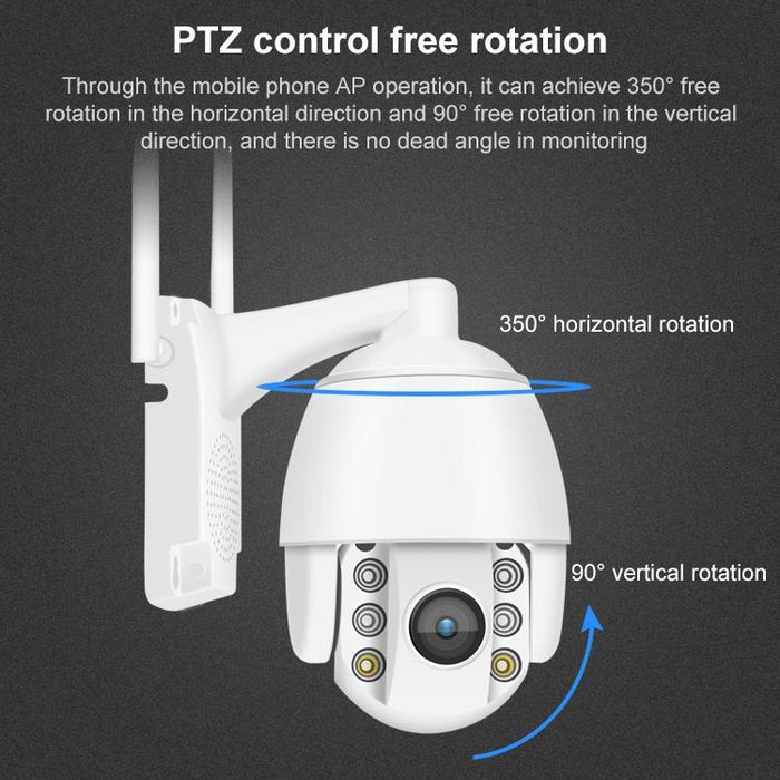 1080P Hd 360 Degrees Panoramic Wifi Day And Night Full-Colour Ip66 Waterproof Smart Camera Support Motion Detection / Two-Way Voice / Tf Card