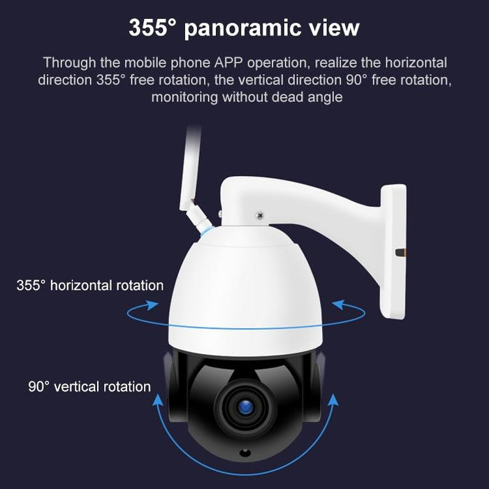 2.0 Million Pixels 1080P Hd 20X Zoom Wireless Wifi Dome Smart Camera Support Infrared Night Vision / Motion Detection / Voice Intercom / Tf Card